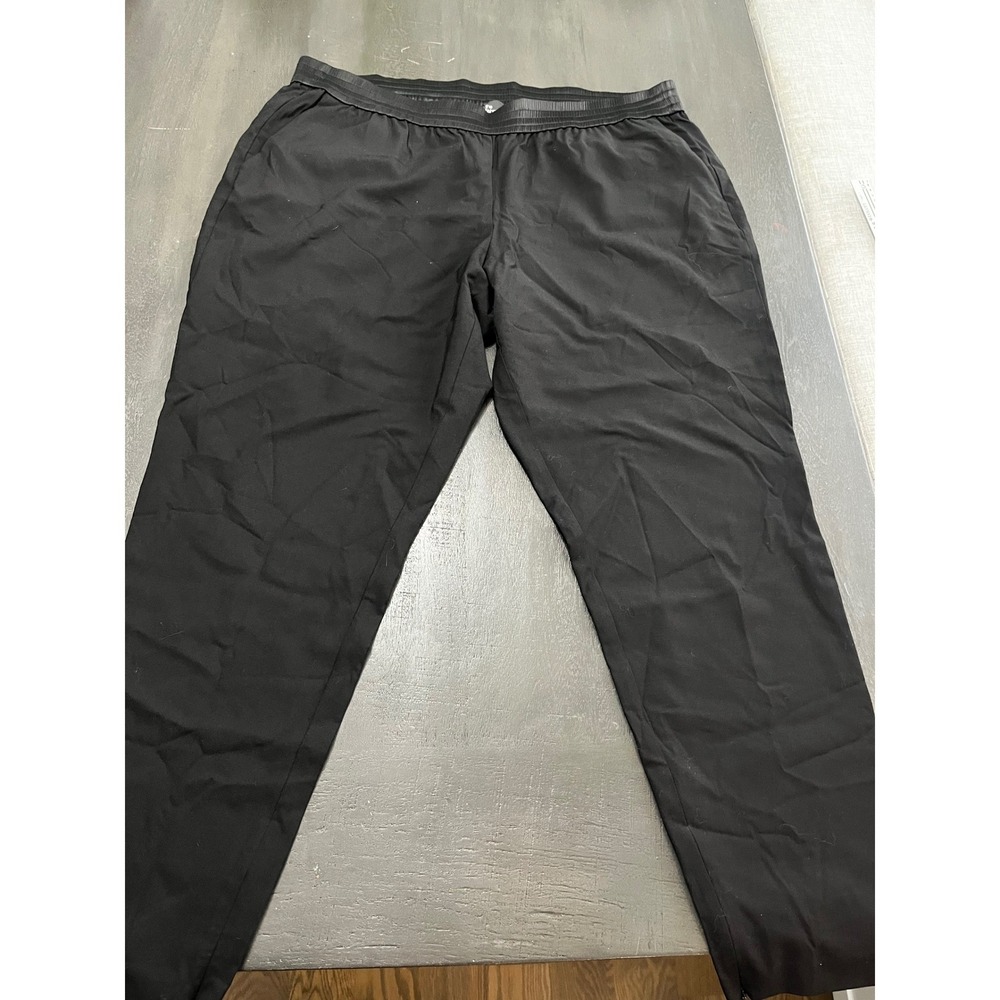 The Fisher Project Black Elastic Waist Pull On Ankle Pants Women XL Casual Work‎
